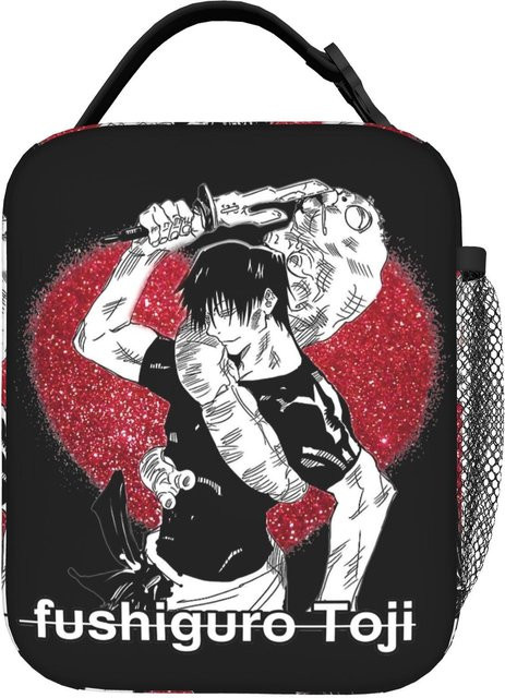Isolierte Lunchtasche Ryoumen Sukuna Anime Design von Fancy Style Studio in Schwarz - Bild 1