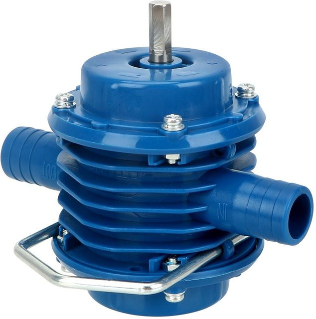 AINYSZIN Mini Selbstansaugende Hand-Bohrmaschine Wasserpumpe in Blau aus Edelstahl für Haus und Garten - Bild 1