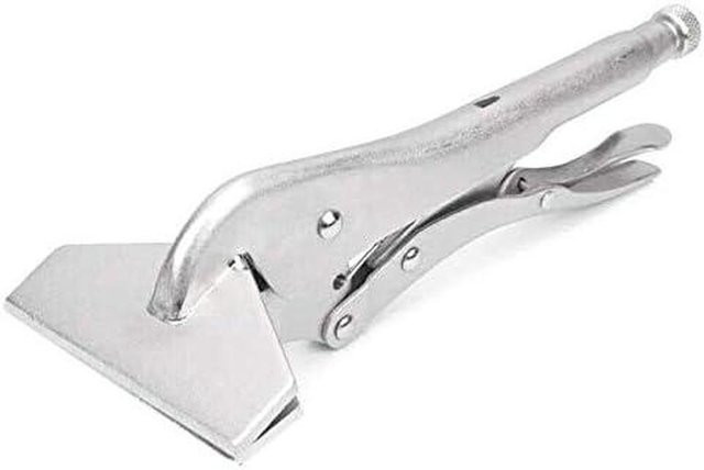 TOP-MAX Heavy Duty Flat Head Locking Blechklemme, professionelle robuste verstellbare Schweißzange in Silber, 8 Zoll - Bild 1