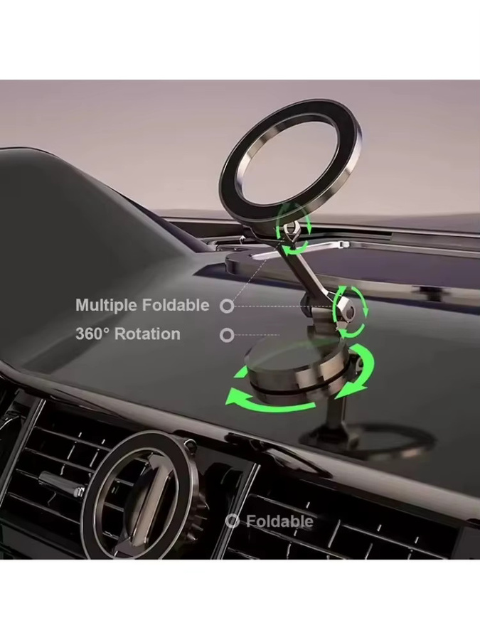 1080 MagSafe Autotelefonhalter Magnetische Handyhalterung für das Auto in Schwarz, kompatibel mit iPhone 17 16 Pro Max Plus - Bild 6
