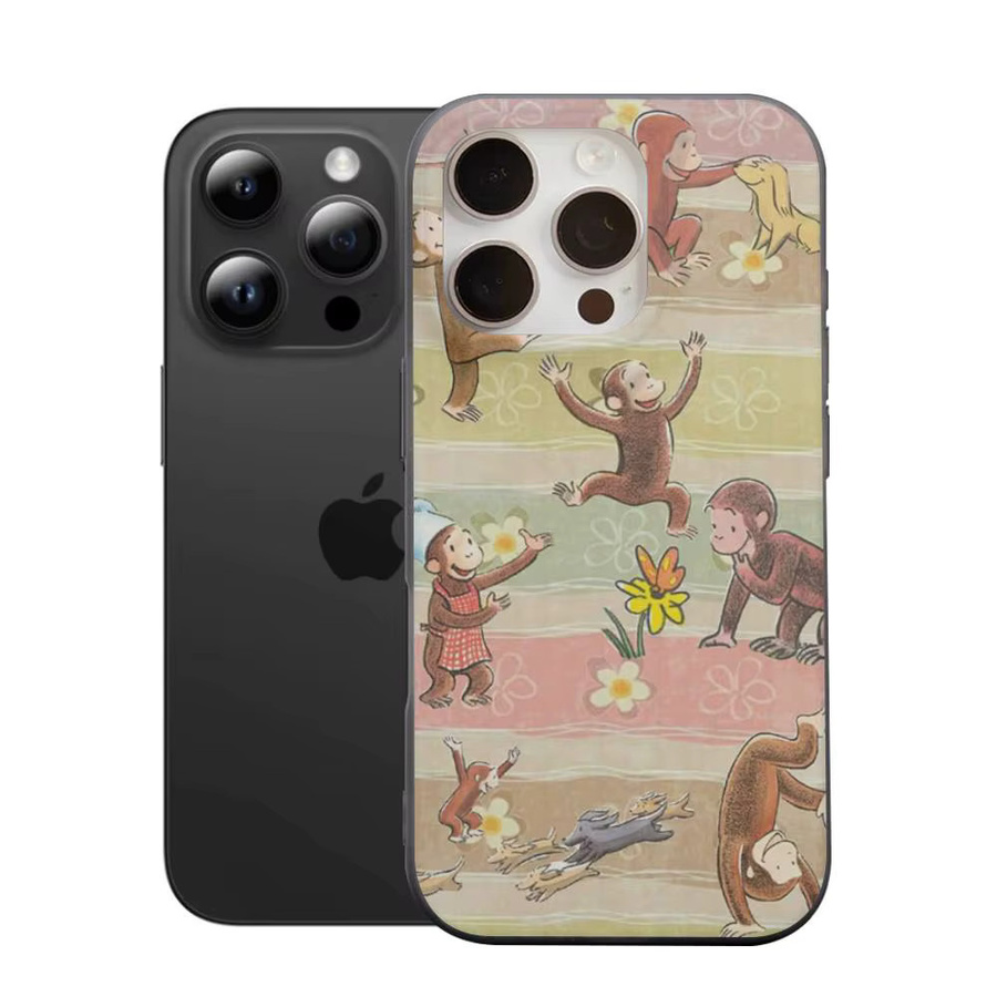 Potdemiel Handyhülle mit Affen-Design und Wellenmuster für iPhone, Mehrfarbig - Bild 5