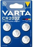 Varta Lithium Knopfzelle CR2032 3V 230 mAh 5er Set in Silber - Bild 1