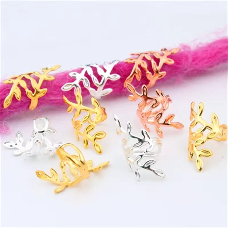 20 Stück Haar Dreadlock Ringe Metall, Gold Silber, Unisex - Bild 3