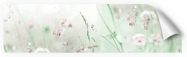 Myspotti Küchenrückwandfolie Wildblumen Selbstklebend, grün/mehrfarbig, B: 220 cm, H: 60 cm - Bild 1