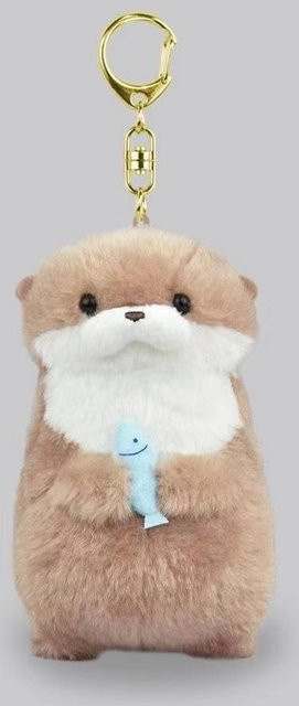Kawaii Otter mit Fisch, Plüschtier, ab 14 Jahren - Bild 1
