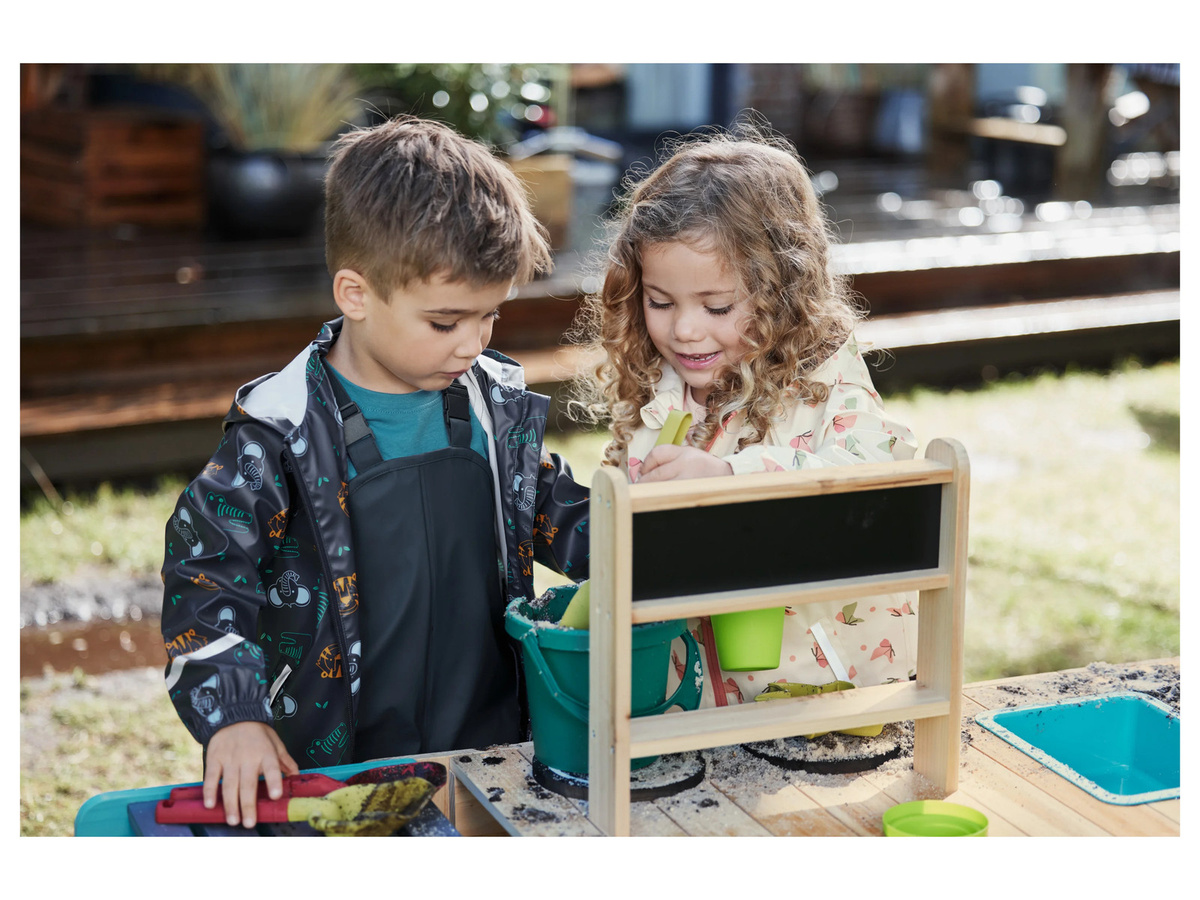 PLAYTIVE Outdoor Matschküche auf Rädern aus lasierter Spießtanne in Mehrfarbig - Bild 2