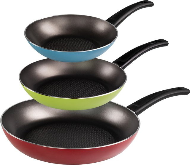 Very Titan 3-teiliges Pfannenset mit beschichtung, kratzfest und abriebbeständig, Induktion und Backofen, Mehrfarbig, Durchmesser: 20 cm, 24 cm, 28 cm - Bild 1