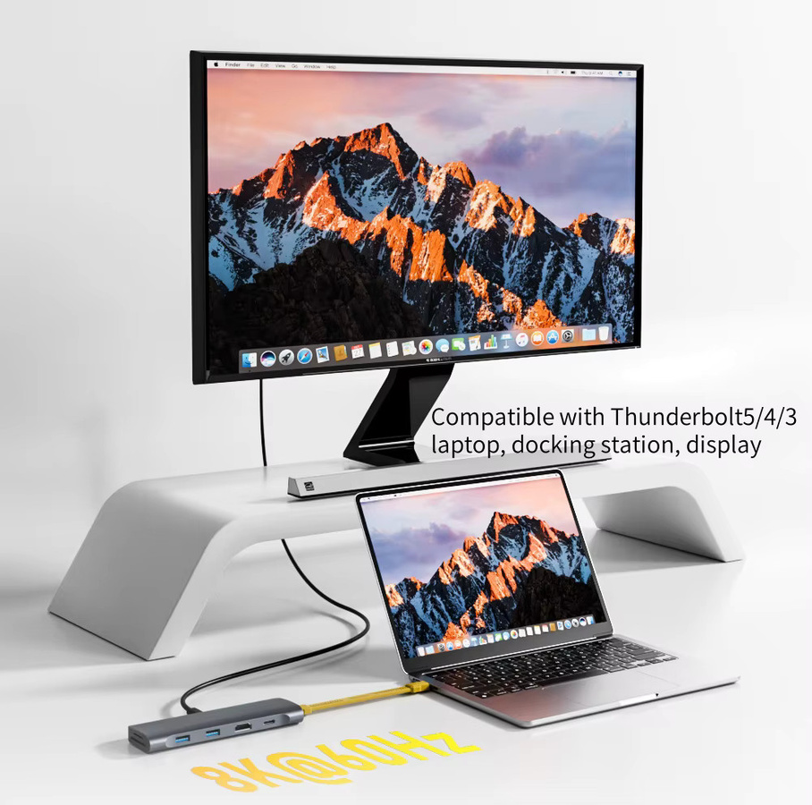 NNBILI USB 4 Kurzkabel als Schlüsselanhänger, USB-C auf Typ-C, 240W und 40Gbps, kompatibel mit Thunderbolt 3/4, iPhone 16 17 Pro und SSD, Farbe: Grau - Bild 4