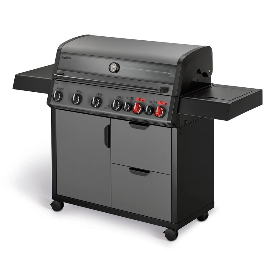 Enders Hyde 6 SIKR Turbo II Gasgrill in Grau mit Seitenbrenner und Gusseisen-Komponenten - Bild 5