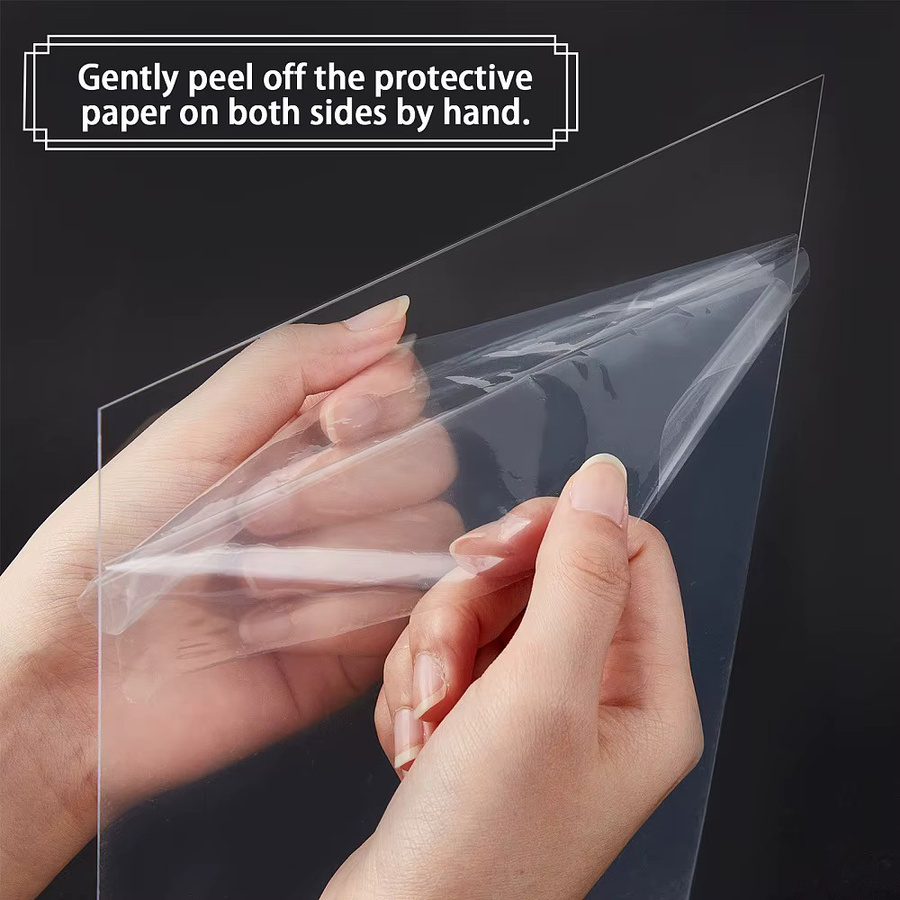 10er Set transparente Acrylplatten für Bilderrahmen, rechteckig, B: 25,3 cm, H: 20,2 cm, Tiefe: 0,07 cm - Bild 3