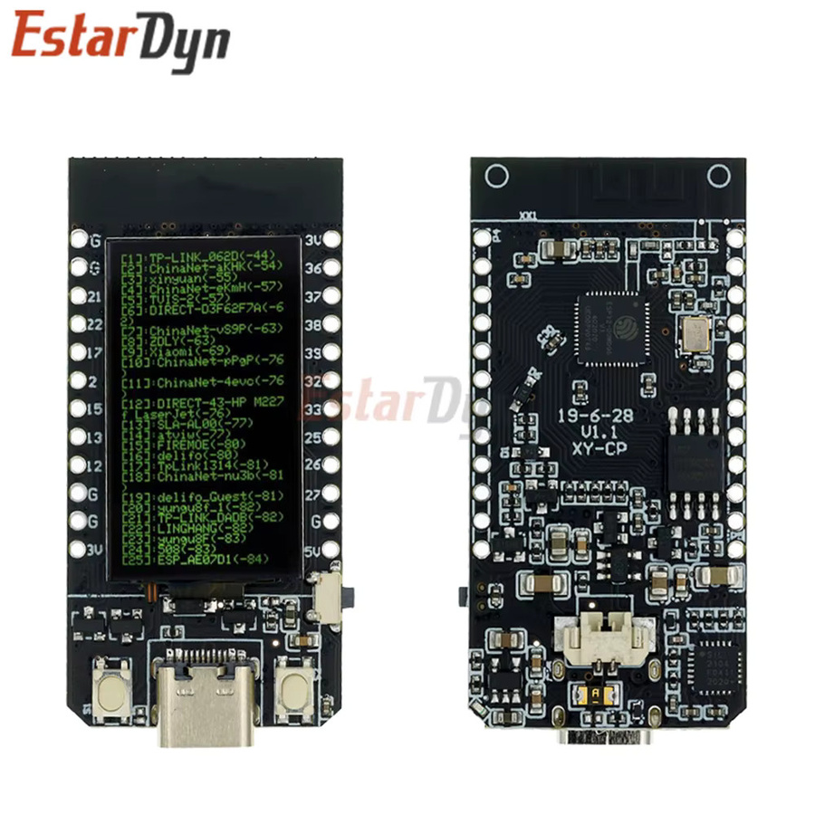 Estardyn T-Display ESP32 Entwicklungsboard mit 1,14 Zoll LCD, WiFi und Bluetooth, Schwarz - Bild 4
