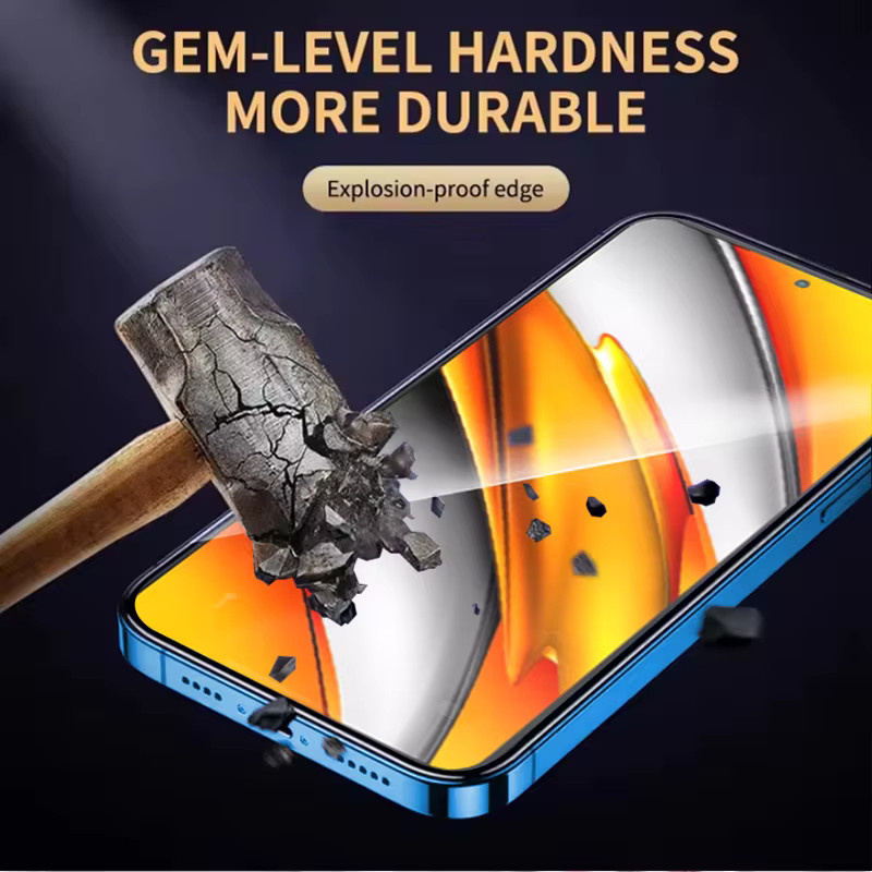 3er-Pack gehärtetes Glas Displayschutzfolie für Xiaomi Poco F3, transparent, 9H Fingerabdruck-Entsperrung und Anti-Explosion-Schutz - Bild 2
