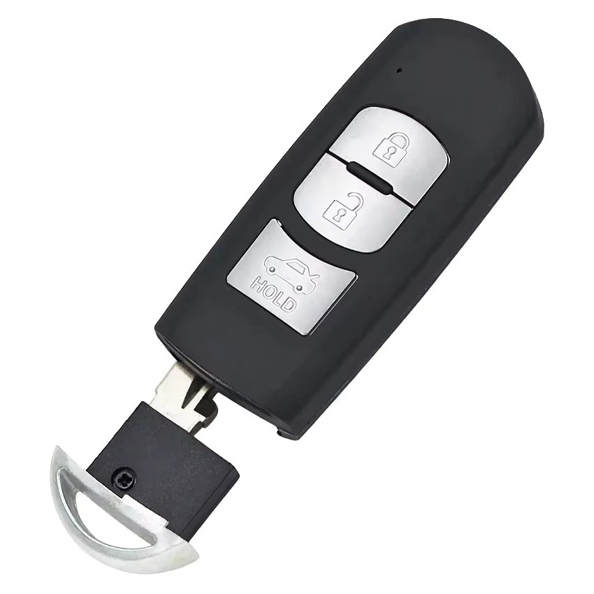 Keyecu Ersatz Fernbedienung Schlüsselanhänger mit 3 Tasten, 433MHz ID49 für Fiat Spinne SKE13E-01, Schwarz, ungeschnittene Klinge - Bild 3