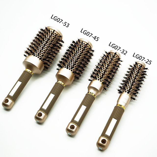 K.H.Lina Aluminium-Rundbürste für Locken, antistatisch, Unisex - Bild 1