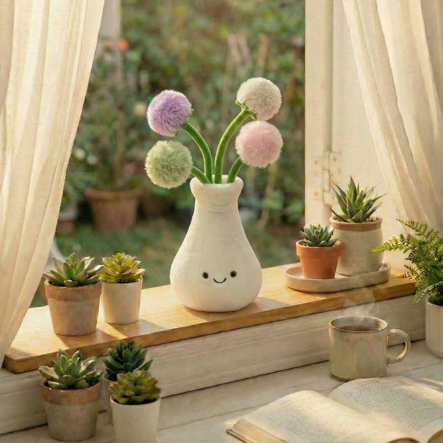 Orlisa Süße Blumenvase Plüschtier, ab 3 Jahre - Bild 1