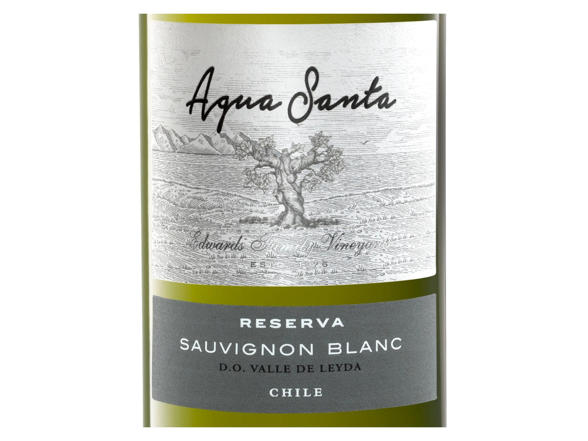 AQUA SANTA Sauvignon Blanc Reserva DO Valle de Leyda, trocken, Weißwein 2024, 0,75 l - Bild 2