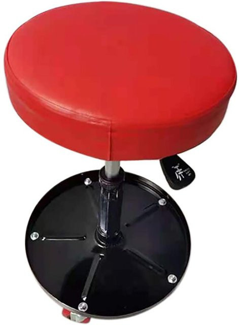 TOMTOP JMS Rolling Garage Hocker Runder Mechaniker Sitz mit verstellbarer Höhe in Schwarz - Bild 1