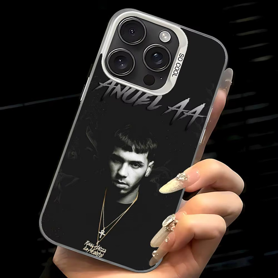 Stoßfeste Handyhülle im Anuel AA Design für Apple iPhone Modelle in Schwarz - Bild 3