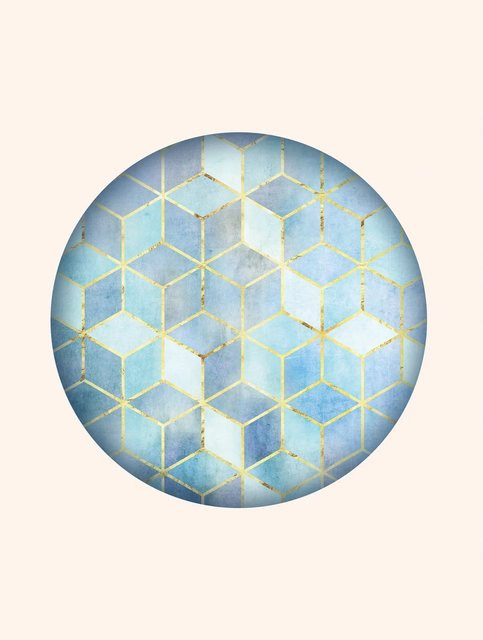 Komar Wandbild Mosaik Azzuro Blau B: 30 cm, H: 40 cm - Bild 1