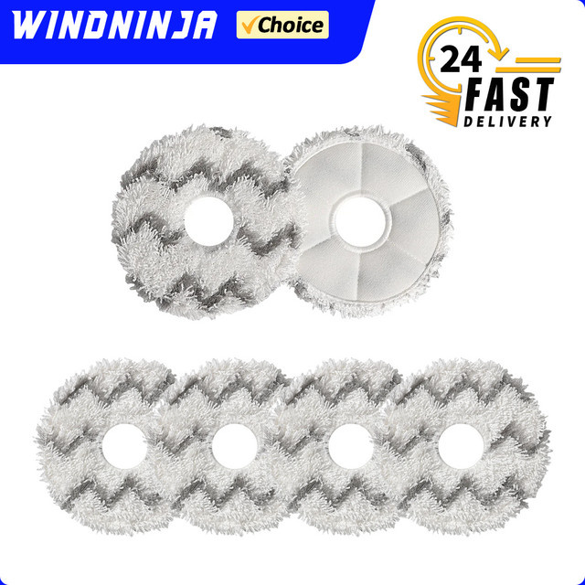WINDNINJA Mopptuch für Ecovacs T10 OMNI, TURBO, MAX, X1 OMNI, TURBO, MAX, X1S PRO, T20 PRO, MAX und PRO PLUS Roboter-Staubsauger, kratzfeste Passform - Bild 1