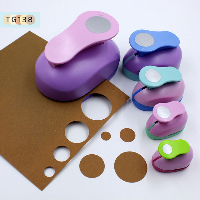 Runder Lochstanzer für DIY-Handarbeiten und Scrapbooking in den Größen 9 mm, 16 mm und 25 mm, Mehrfarbig - Bild 1