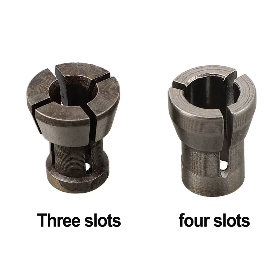 Vibratite Spannzange Adapter Set aus Stahl mit Mutter für Gravur- und Trimmmaschinen in Silber, M17 6/6,35/8mm - Bild 4