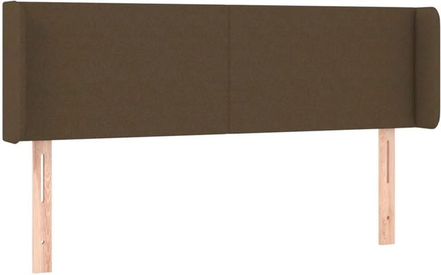 vidaXL LED Kopfteil Dunkelbraun mit USB-Ladeanschluss und integrierter Beleuchtung, B/H: 147 x 88 cm, Stoff - Bild 1