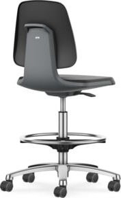 Bimos Arbeitsdrehstuhl Labsit mit Skintec-Polster und Rollen, anthrazit, B/T/H: 45 x 42 x 56 - 81 cm - Bild 1