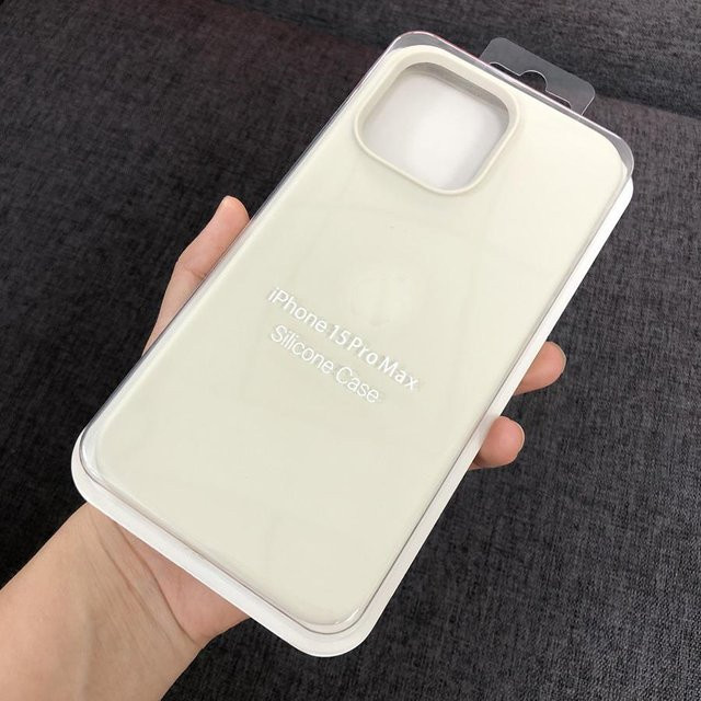 KH Liquid Silikon Schutzhülle in Weiß für iPhone 15 14 13 12 11 Pro Max Plus XR XS und 7/8 Plus - Bild 1