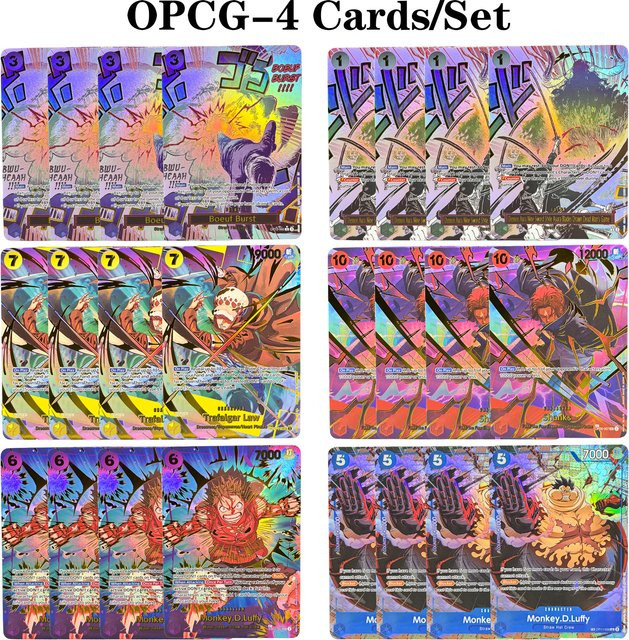 Bandai One Piece Charakter Event-Serie Goldfolien-Karten, 4-teiliges Set - Bild 1