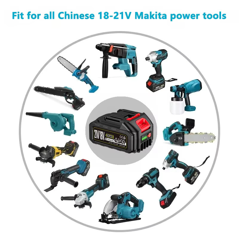 Makita Lithium-Ionen-Akku 21 V 4,0 Ah in Schwarz für Akku-Bohrschrauber, bürstenlose Schraubenschlüssel und Schraubendreher - Bild 2
