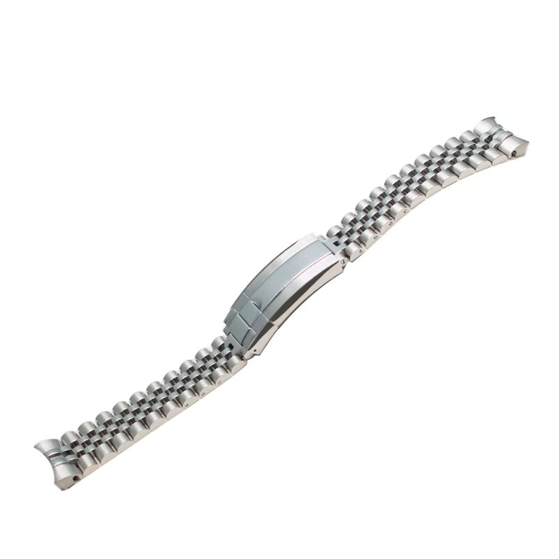 YEJIAOLAN Uhrenarmband Edelstahl, 20mm, Silber, Herren - Bild 1