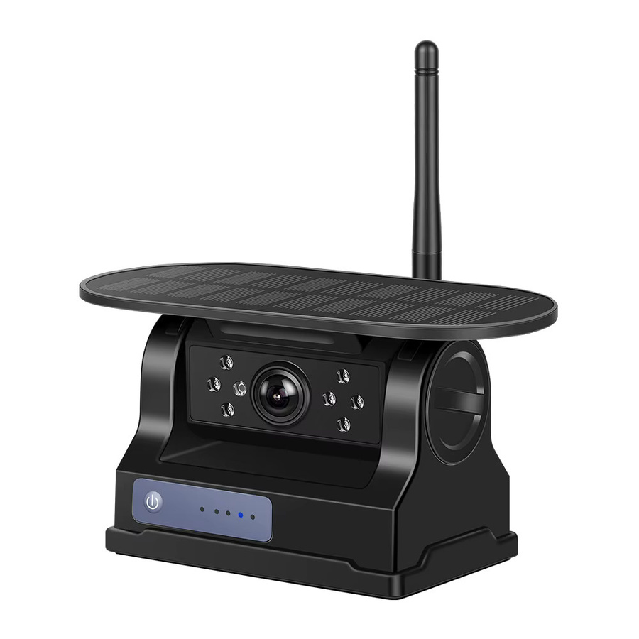 Podofo Kabellose Magnetische WLAN Auto Kamera mit Solarpanel, 720P HD Infrarot Nachtsicht, IP67 Wasserdicht, DVR für Vorder- und Rückansicht, Schwarz - Bild 7