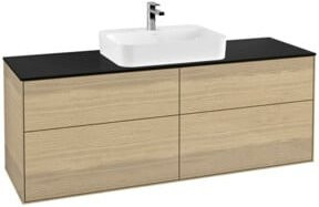 Villeroy & Boch Waschtischunterschrank Finion in Oak Veneer, Wandmontage, Braun Matt, Breite: 160 cm - Bild 1