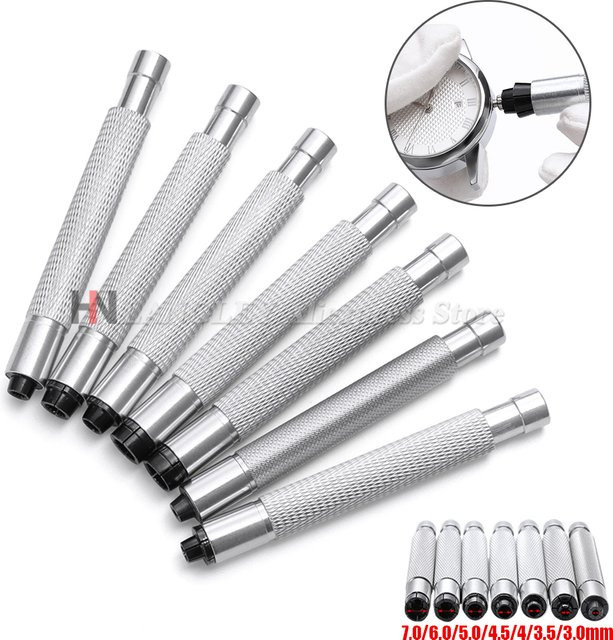 langley Uhrenkronen-Aufziehwerkzeug, Edelstahl, Silber, 3mm bis 7mm - Bild 1