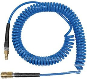 Riegler Spiralschlauch-Set aus PU in Blau mit Standardkupplung, Schlauch Durchmesser: 10 x 6,5 mm, Länge: 7,5 m - Bild 1