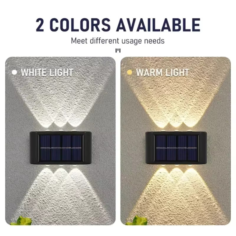 NEWBIRTH Solar-LED-Wandleuchte für den Außenbereich, wasserfeste LED-Zaunbeleuchtung für Garten, Hof und Veranda - Bild 3