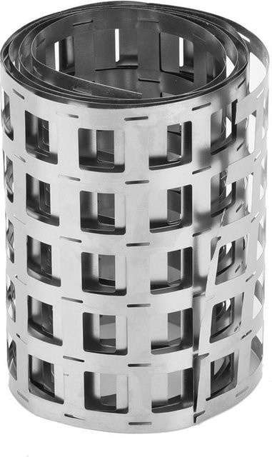 Fishine Vernickeltes Stahlbandblech für 18650 Lithium-Akkupack Punktschweißen, Silber, B: 107,5 mm, Dicke: 0,15 mm, 6 Stück - Bild 1