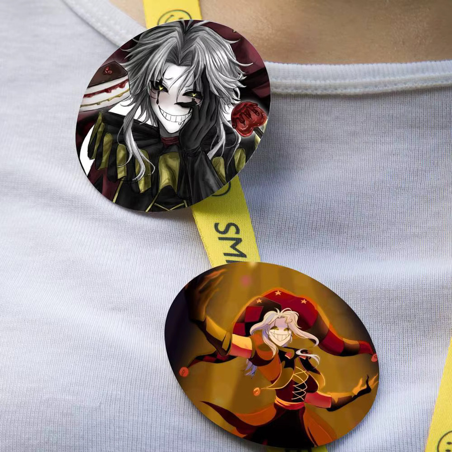 Freak Circus Cosplay Abzeichen Pin, Weißblech Brosche, Metall, Bunt / Mehrfarbig - Bild 3