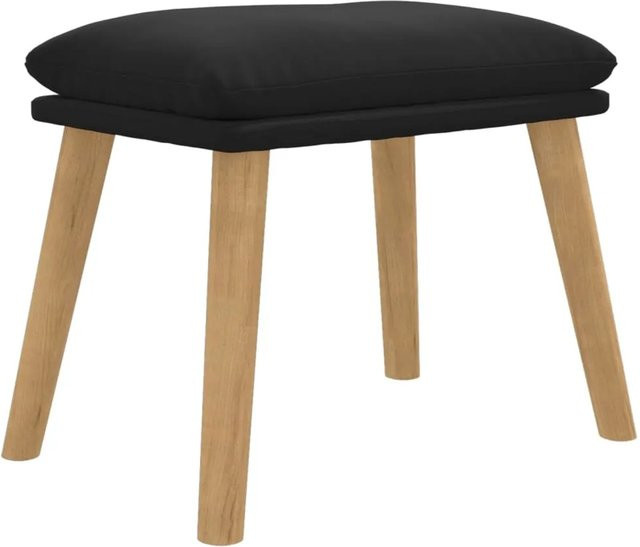 vidaXL Fußhocker aus Samt in Schwarz, B/T/H: 45 x 29,5 x 39 cm - Bild 1