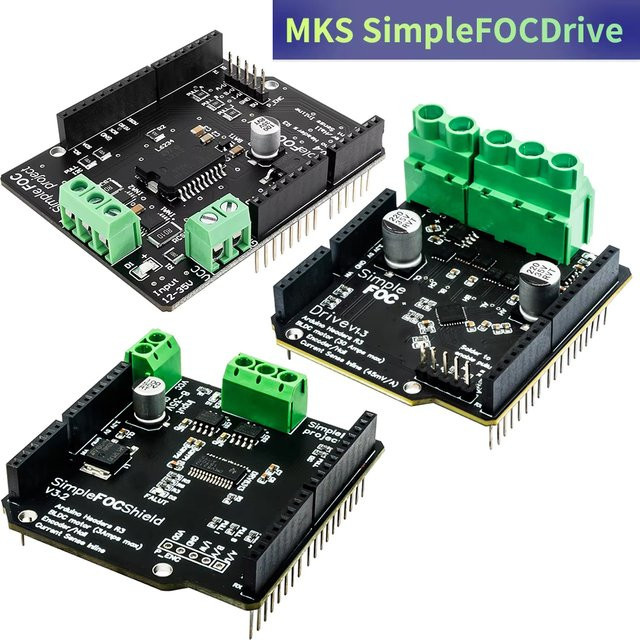 MKS Simple FOC Shield V2.0.4 bürstenloser FOC-Controller für BLDC-Motoren und Arduino, Schwarz - Bild 1