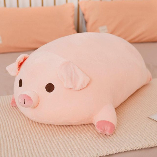 Kidsly Cartoon Dickes Schwein Plüschtier, 40cm, Rosa/Pink - Bild 1