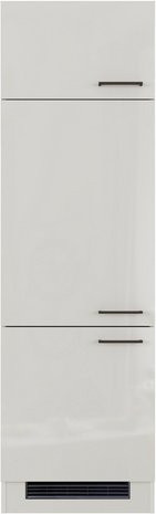 Flex-Well Küchen-Geräteschrank Lund in Lichtgrau Glänzend und Rauchgrau, B/T/H: 60 x 54,1 x 200 cm - Bild 1