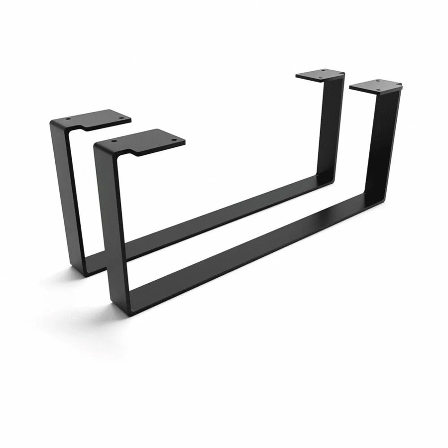 HEVVA Möbelfüße LUXEMBURG 2er Set Schwarz Höhe: 20 cm, Tiefe: 50 cm - Bild 2