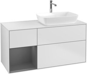 V&B Waschtischunterschrank Finion in Weiß lackiert, Breite: 120 cm, Tiefe: 50,1 cm, Höhe: 50,1 cm - Bild 1