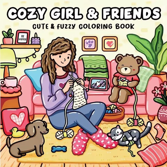 COSY GIRL & FRIENDS Malbuch für Erwachsene, süßes Zeichenbuch - Bild 1