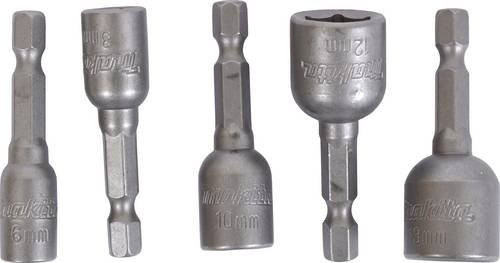 Makita B-39154 Steckschlüsselsatz 1/4 Zoll in Silber mit den Größen 6,0 mm, 8,0 mm, 10,0 mm, 12,0 mm und 13,0 mm - Bild 1