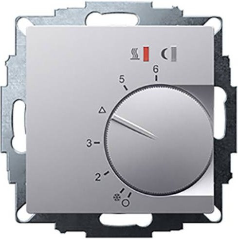 Eberle UTE 2800-R-Alu-55 Raumthermostat Unterputz in Silber mit Aluminium-Display - Bild 1
