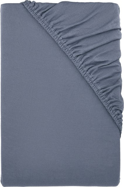 LIVARNO Jersey-Spannbettlaken in Blau, B/T: 180 x 200 cm bis 200 x 200 cm - Bild 1