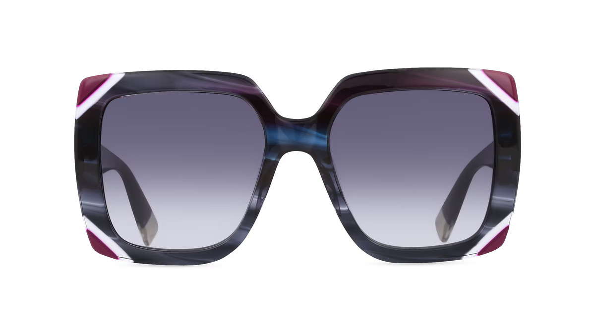 Furla FULSFU685V Sonnenbrille, Vollrand, Quadratisch, Kunststoff, Unisex, mehrfarbig - Bild 1